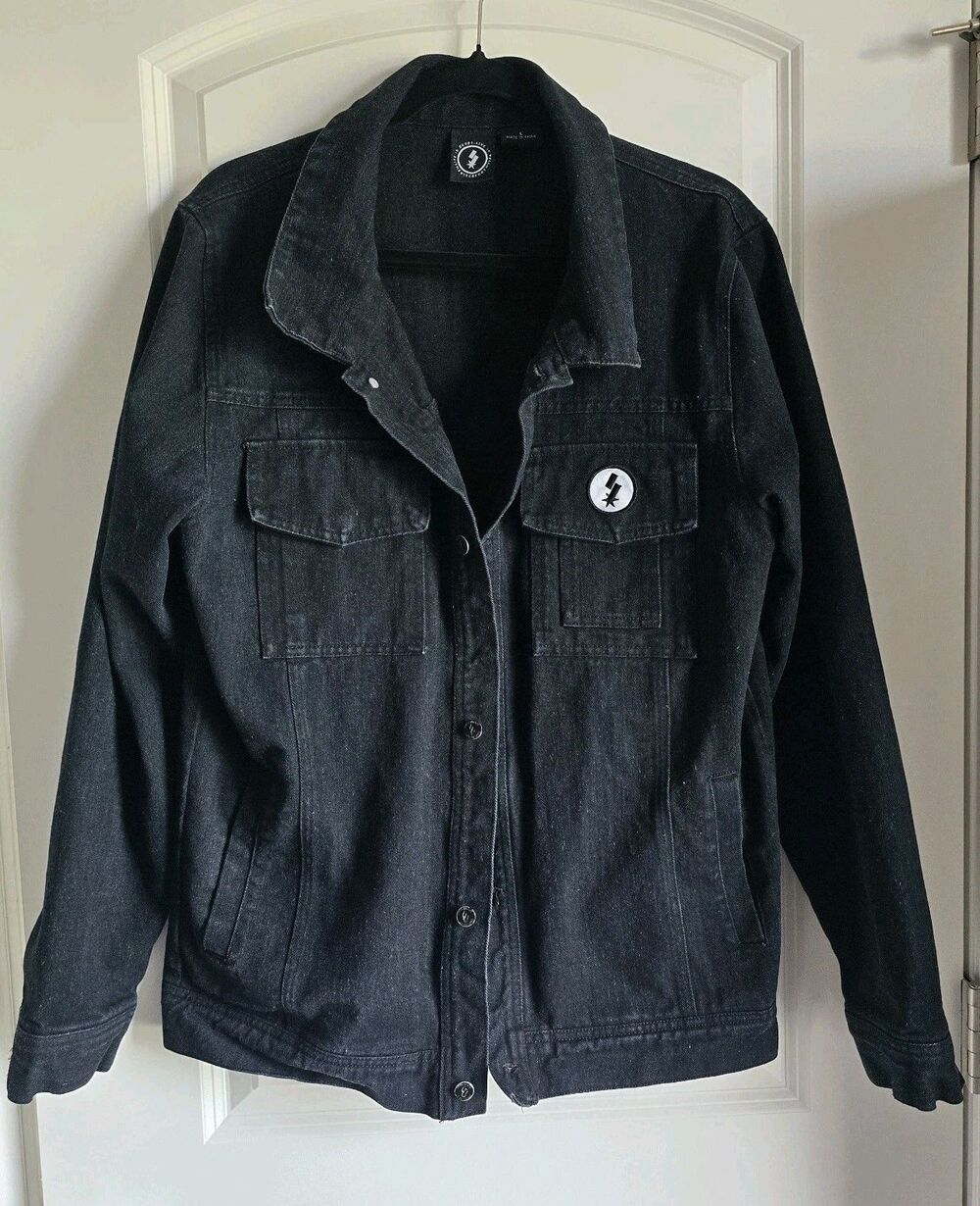 Switchfoot Black Men’s Denim Jacket - adult large (fits like a medium)